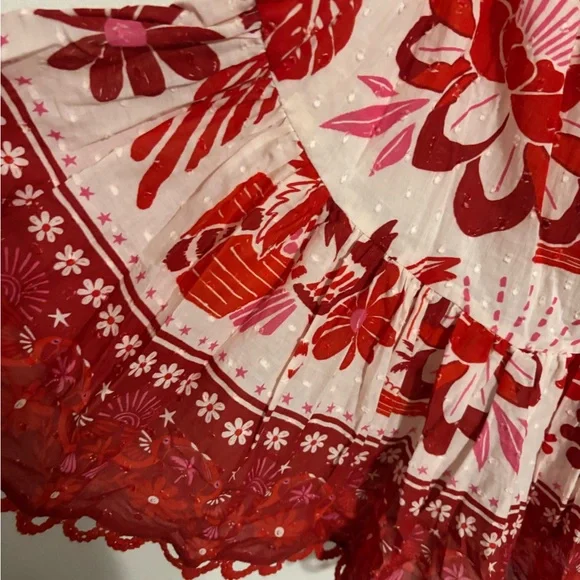 Farm Rio Rios Tile Mini Dress L - Picture 8 of 11